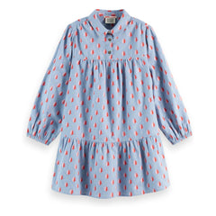 Scotch & Soda - Vestido de franela azul