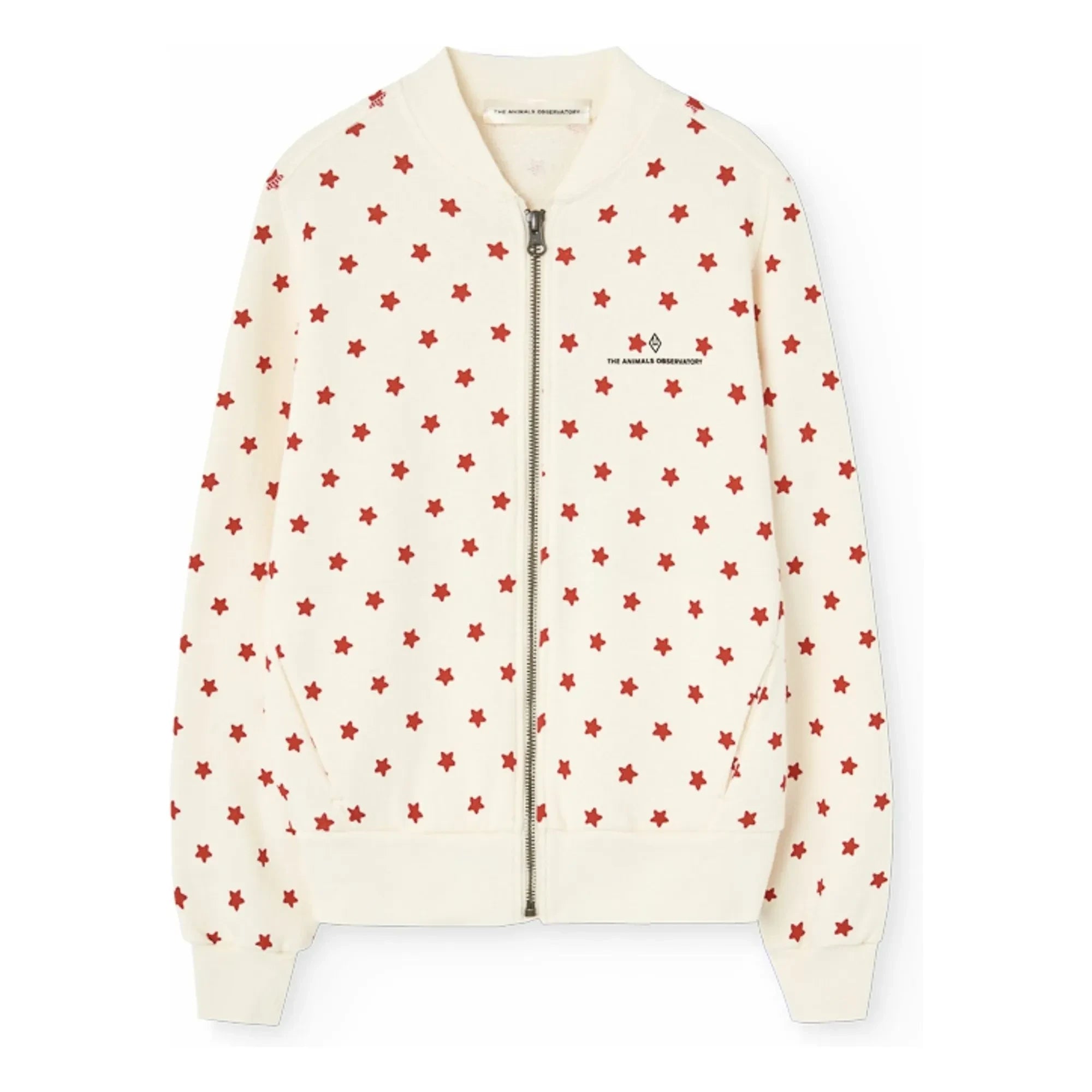 The Animals Observatory - Chaqueta con cremallera Zebra Stars | Blanco