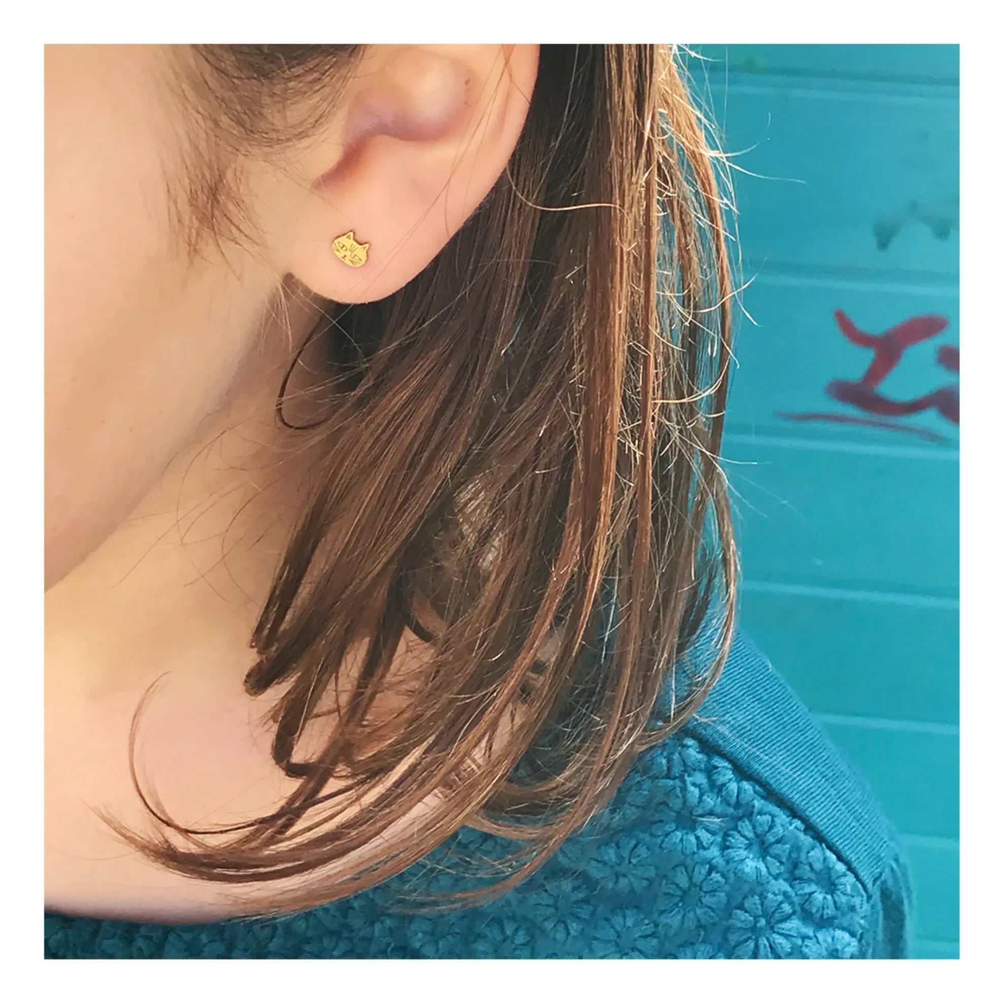 Adorabili - Pendientes de gato | Oro
