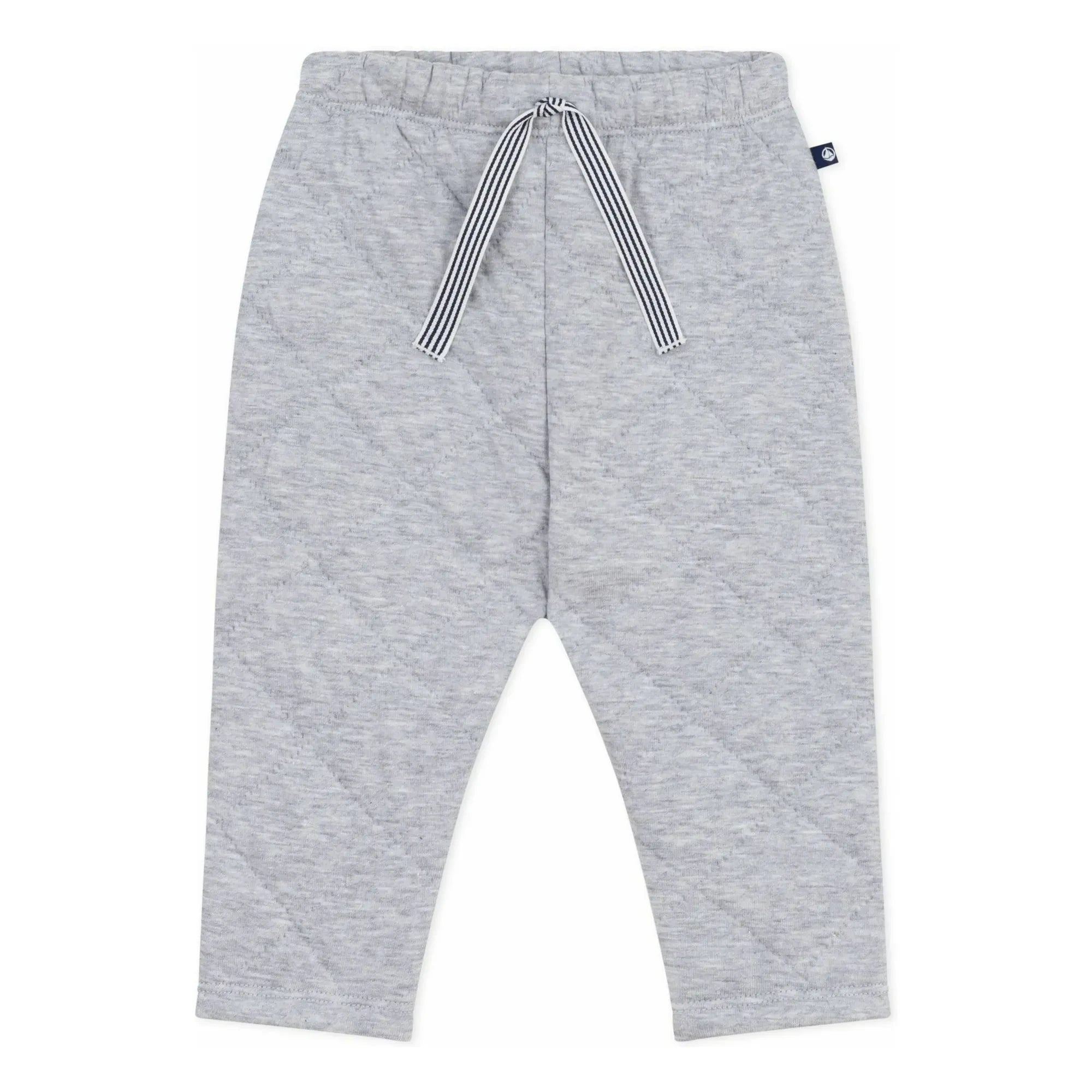Petit Bateau - Jogger de hilo a rayas | Gris jaspeado