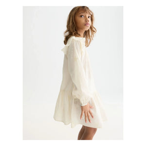 Scotch & Soda - Vestido Evasé Bordado con Volantes | Crudo