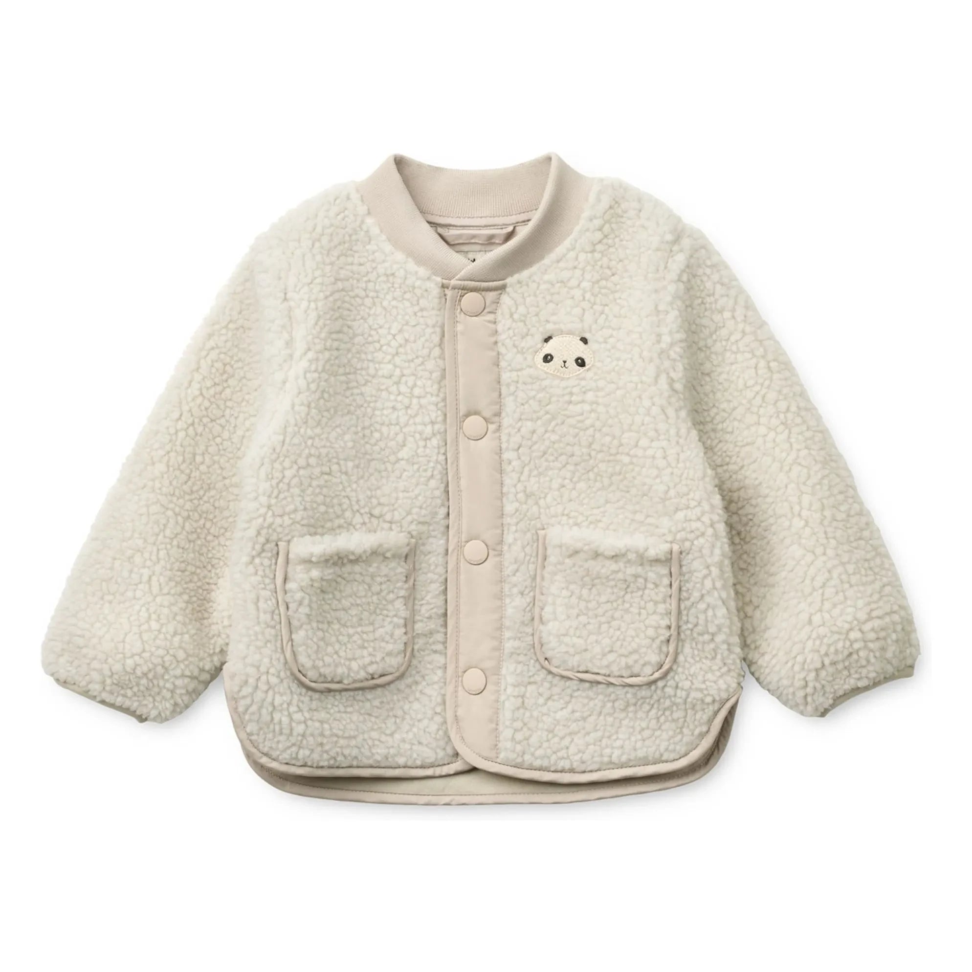 Liewood - Chaqueta Sherpa de Fibra Reciclada Lora Panda | Crudo