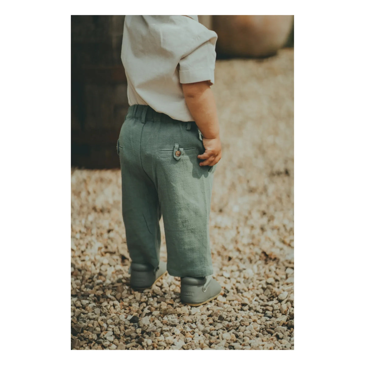 Donsje - Pantalones de lino Dado | Salvia
