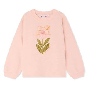 Bonpoint - Sudadera Myla Fleur de algodón orgánico | Pembe