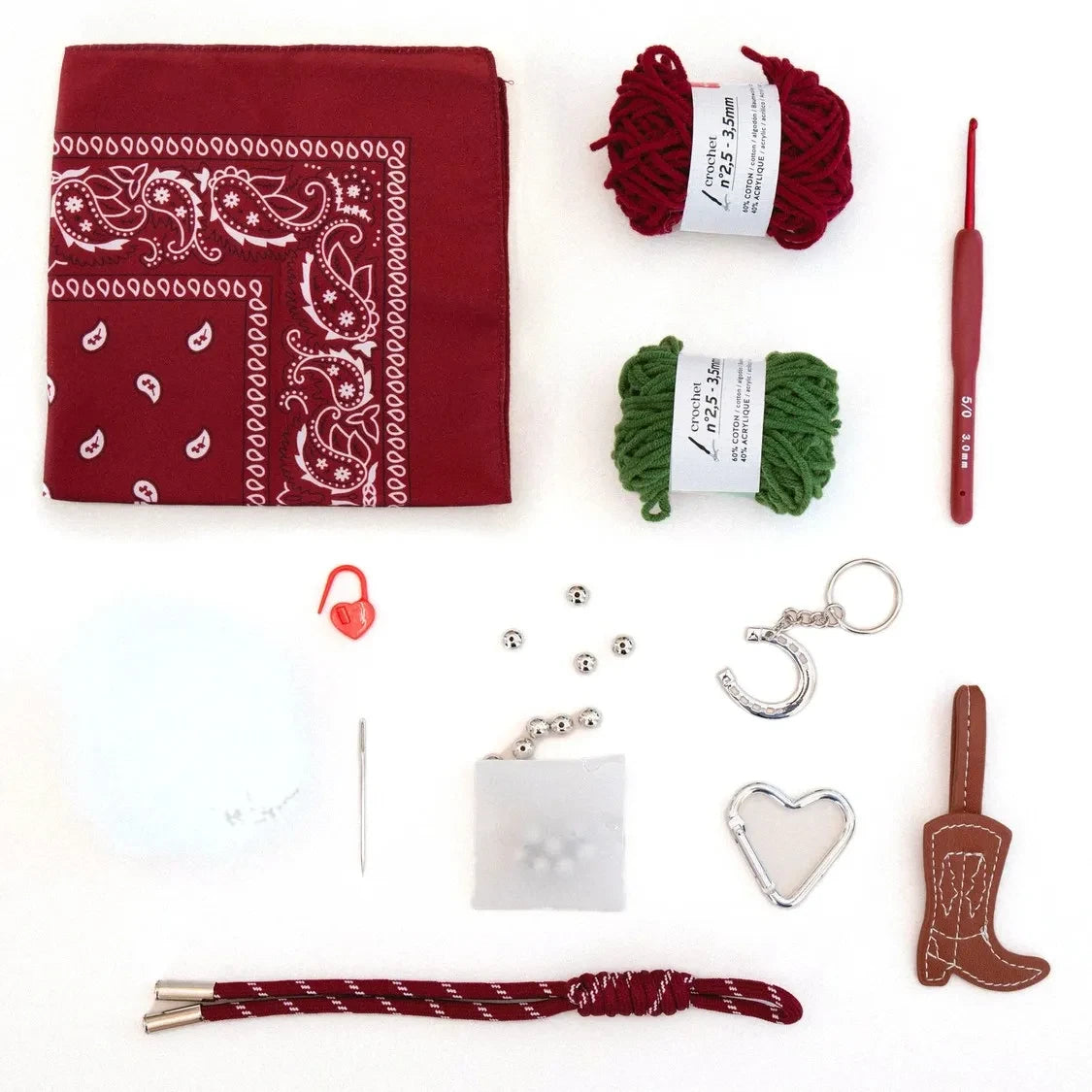 La Petite Épicerie - Kit de Charms de Ganchillo - Cherry Cowboy