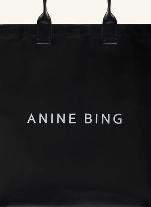 Anine Bing - Bolso tote de algodón Leonie | Negro