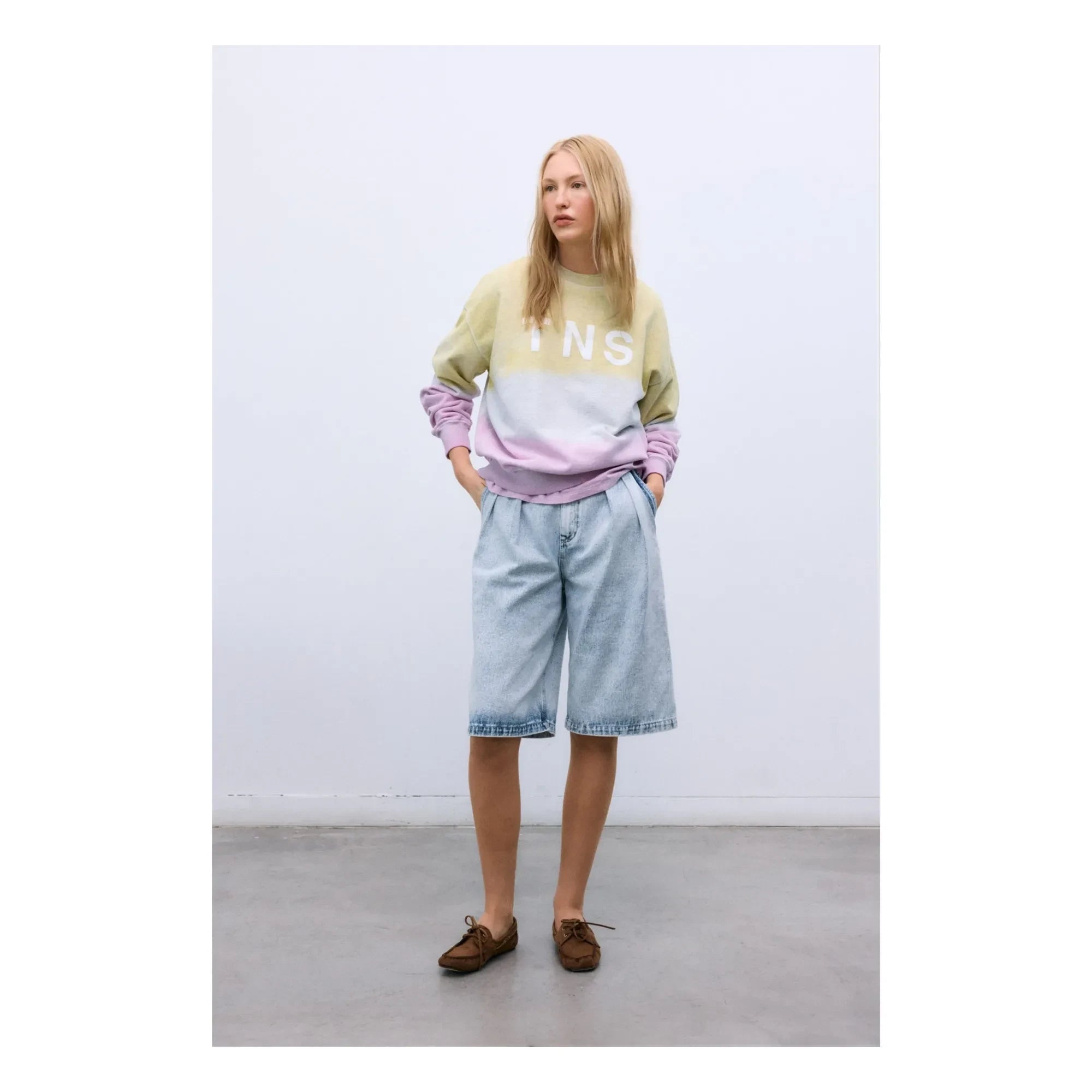 the new society - Bermuda de algodón | Azul denim