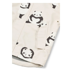 Liewood - Conjunto de chubasquero Pedia Pandas Fibras Recicladas | Gris carbón