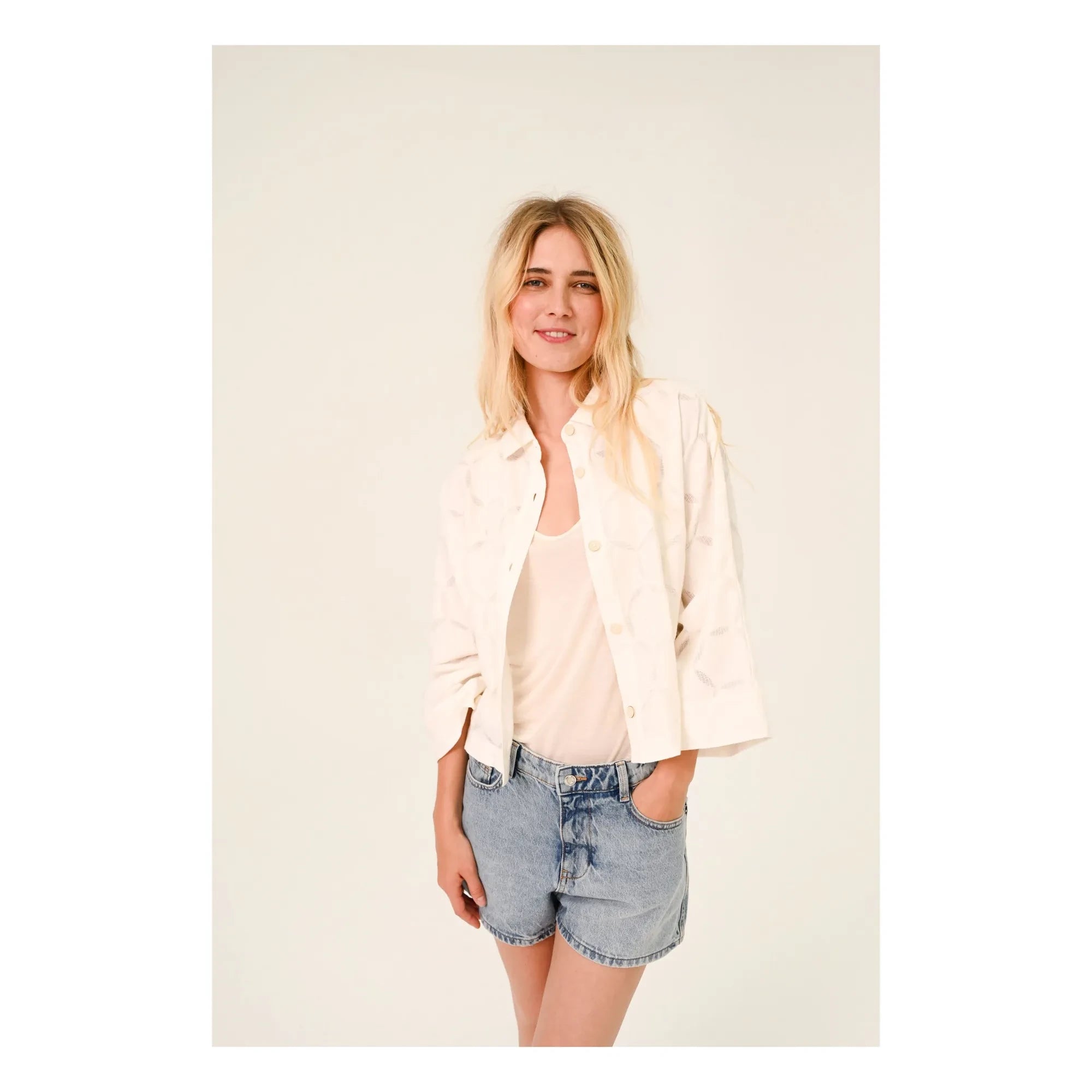 Sacrécoeur - Camisa Laelia Circle | Blanco Sucio