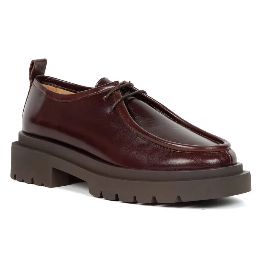 Bobbies - Zapatos Derby de Piel Lisa Noreen | Burdeos
