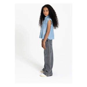 Finger in the nose - Camisa Vaquera Sin Mangas Ella | Gris