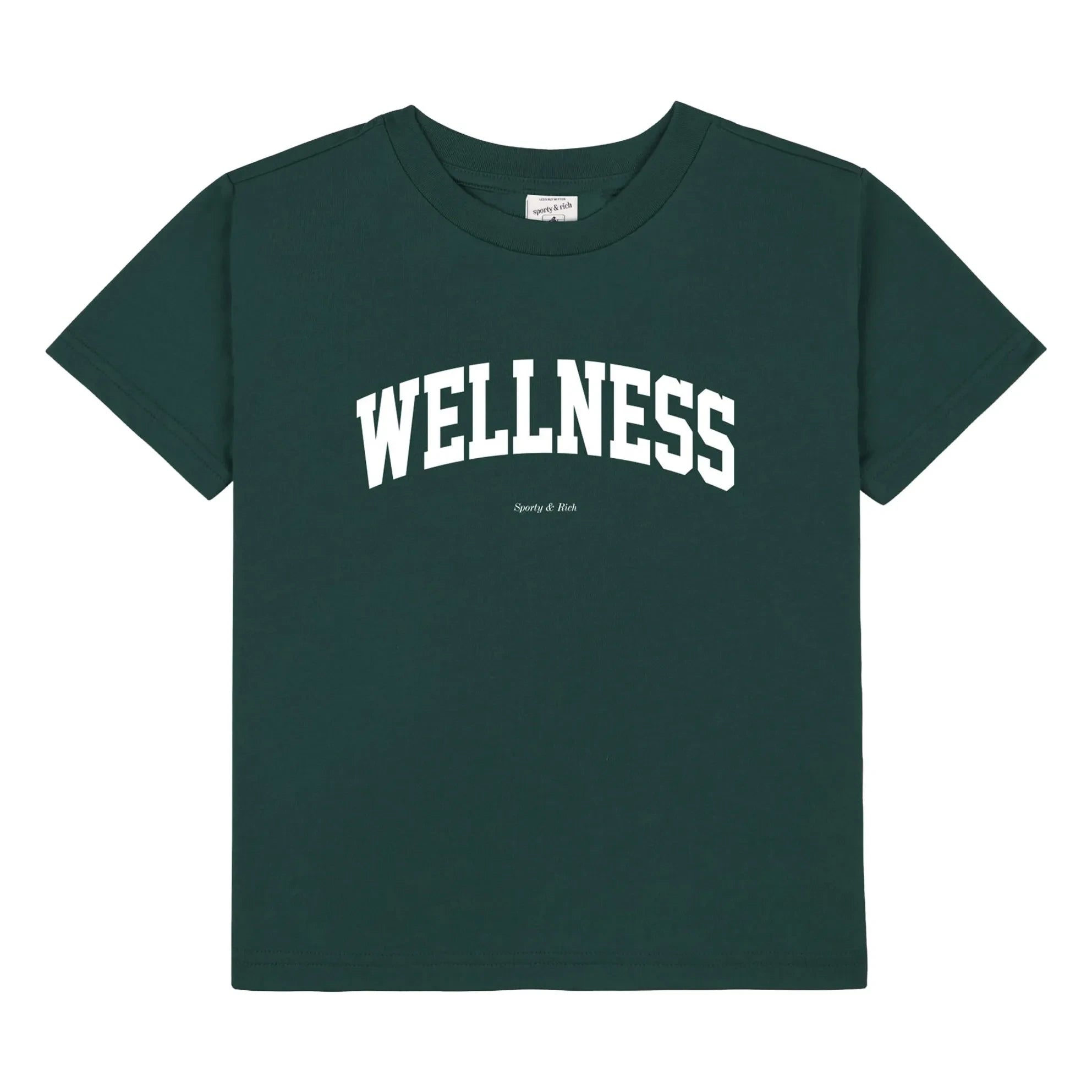 Sporty & Rich - Camiseta Wellness Ivy Algodón reciclado | Verde oscuro