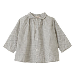 Caramel - Camisa de cuadros con cuello de aloe | Blanco