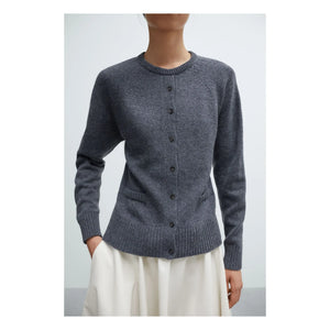 Cordera - Suéter halter de lana merino gris
