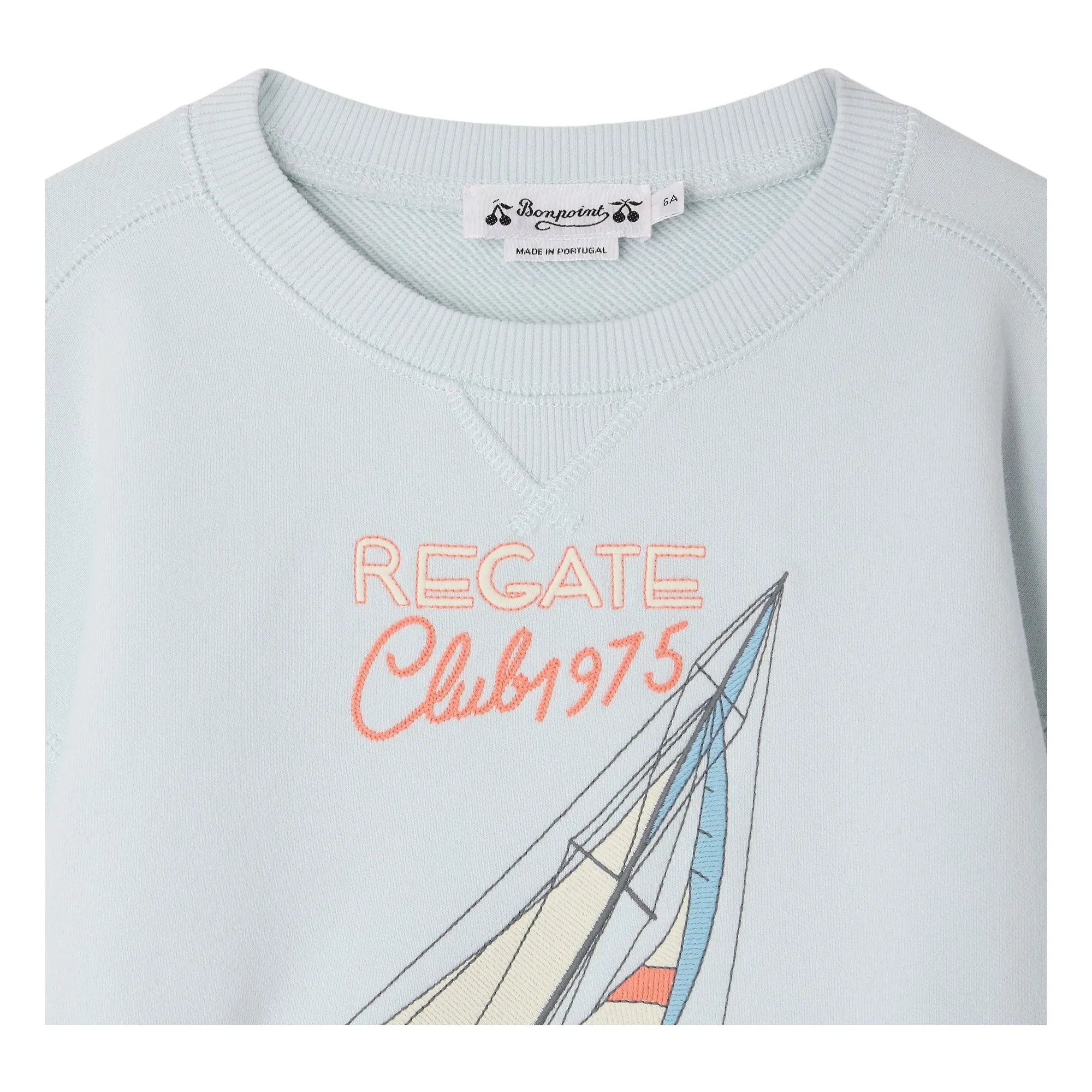 Bonpoint - Sudadera de algodón orgánico Erol Bateau | Azul pálido
