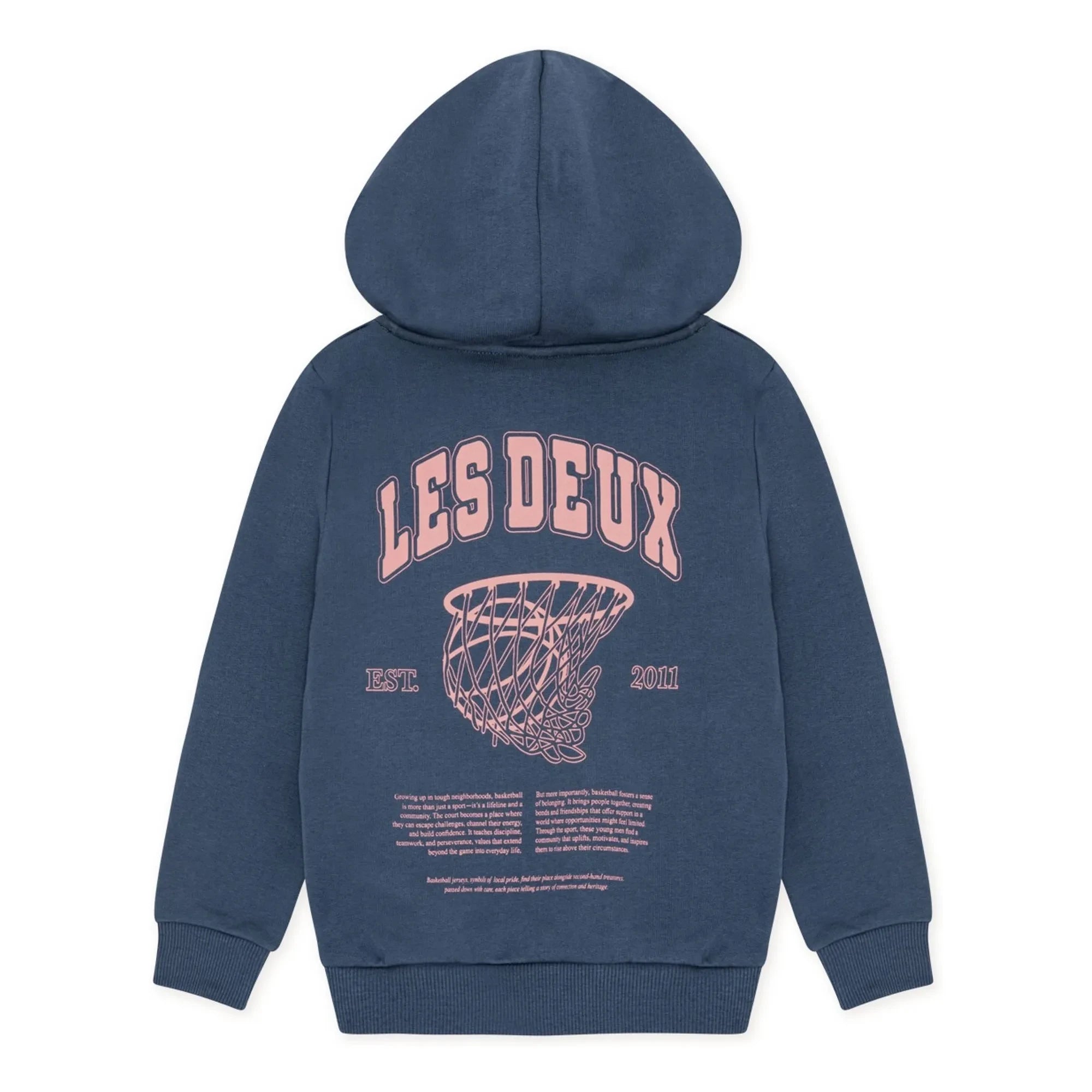 Les Deux - Sudadera con Capucha de Algodón Orgánico | Azul