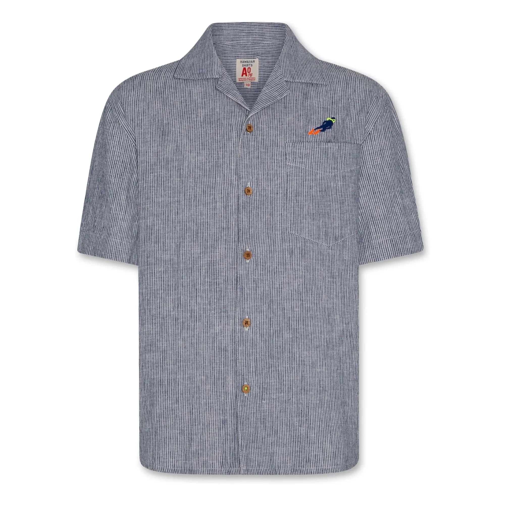 AO76 - Camisa de buceo hawaiana | Azul