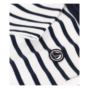 Petit Bateau - Camiseta marinera de algodón orgánico | Azul marino