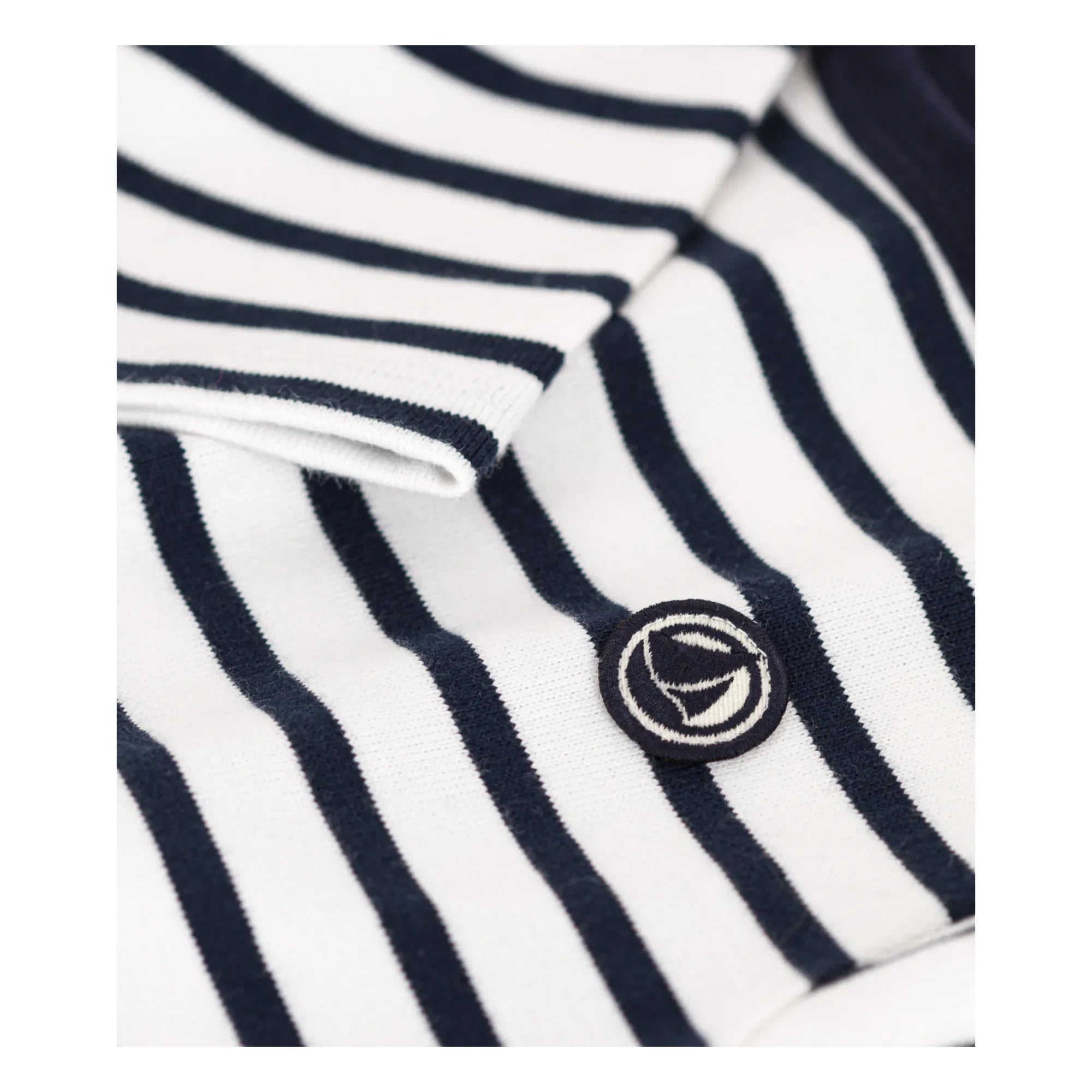 Petit Bateau - Camiseta marinera de algodón orgánico | Azul marino
