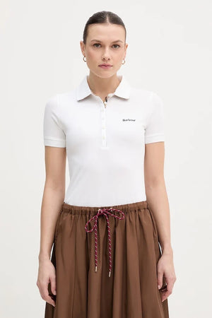 Polo de mujer de algodón elastano con detalle de cuello Barbour