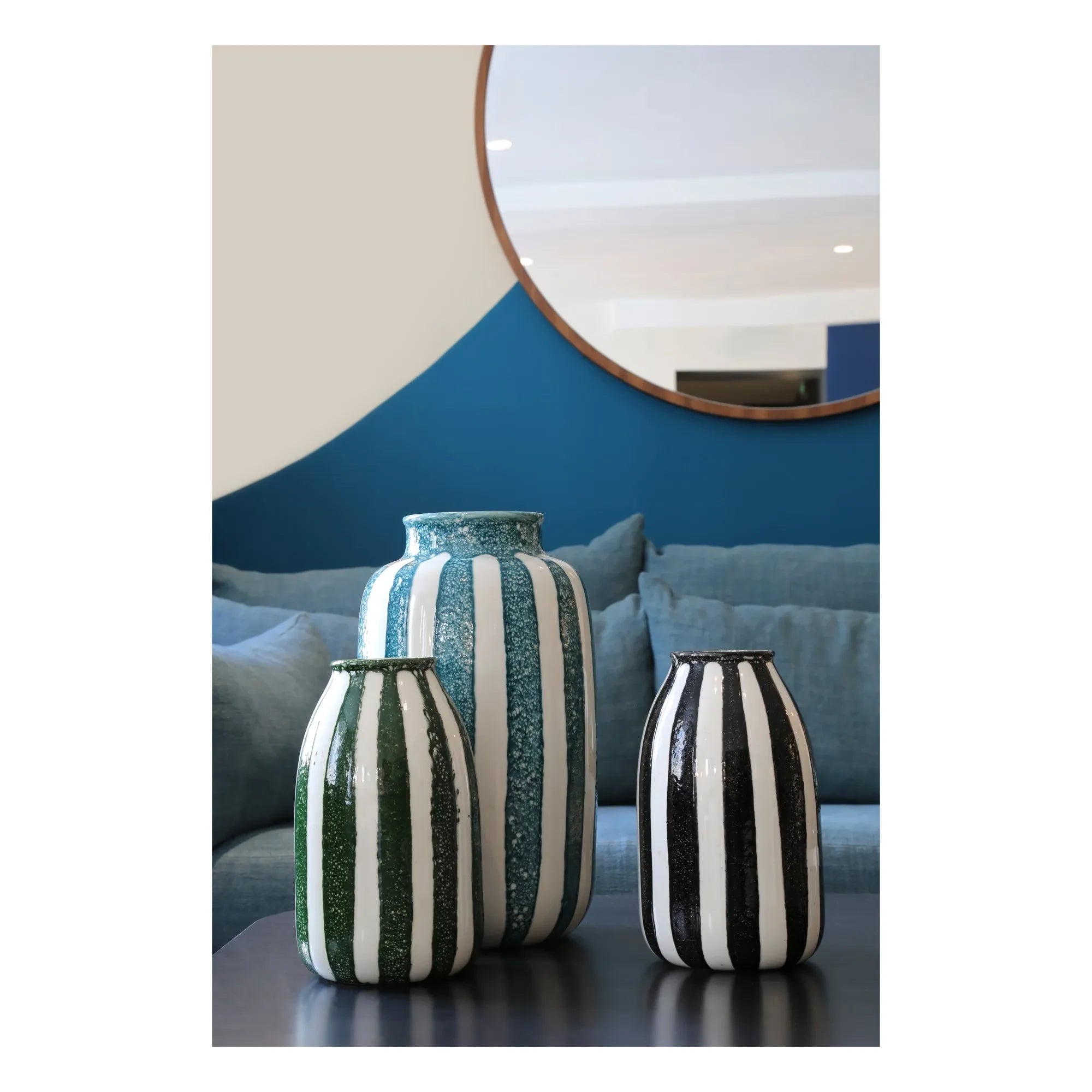 Maison Sarah Lavoine - Jarrón Decorativo Riviera | Azul Sarah