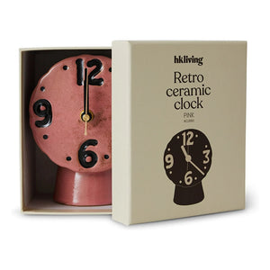 HKliving - Reloj retro de cerámica | Rosa