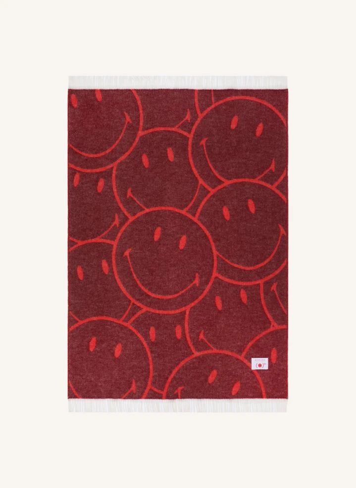 Maison Deux - Manta de lana - Maison Deux x Smiley | Burdeos