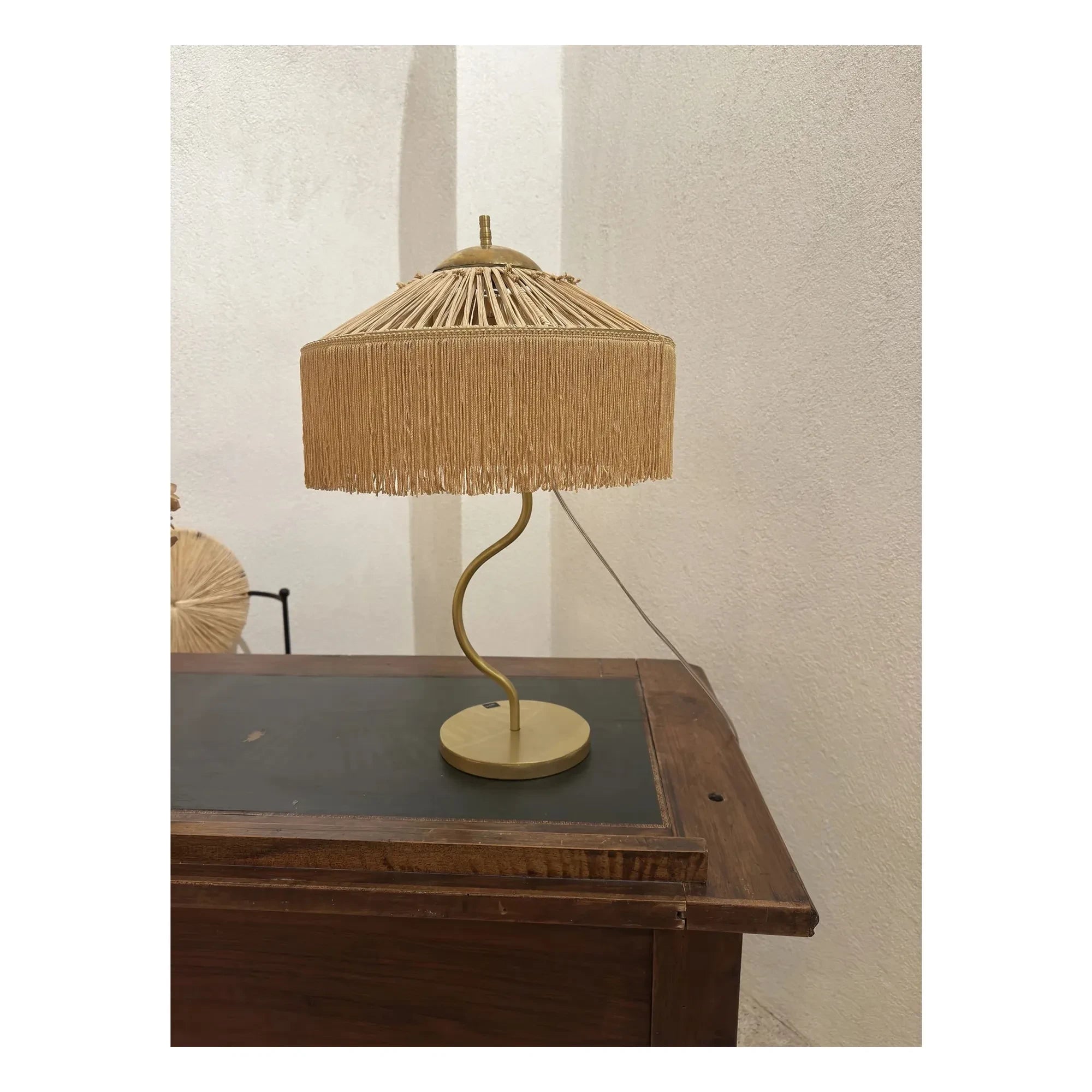 Honoré - Lámpara de mesa con flecos KAA | Oro