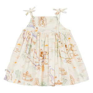 Arsène et Les Pipelettes - Vestido con tirantes Palm Algodón orgánico | Beige