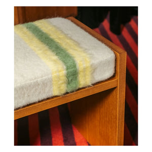 The Socialite Family - Taburete de mohair a rayas Chiesa | Amarillo