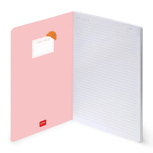 Legami - Çizgili B5 Defter - Resimli Sert Kapak - Kruvasan