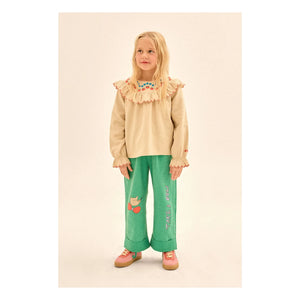 Jelly Mallow - Blusa con volantes de manzana | Beige