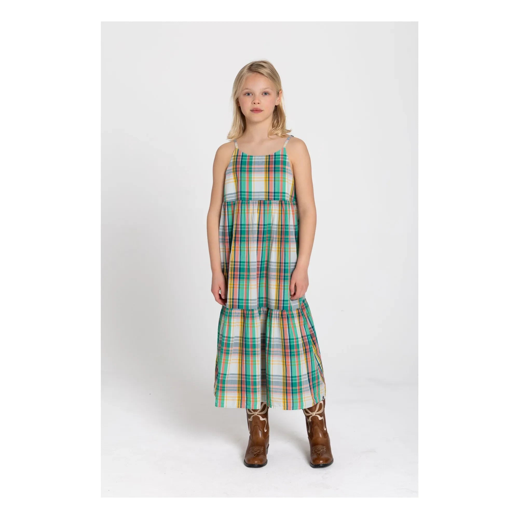 Hundred Pieces - Vestido Sanda a Cuadros | Melocotón