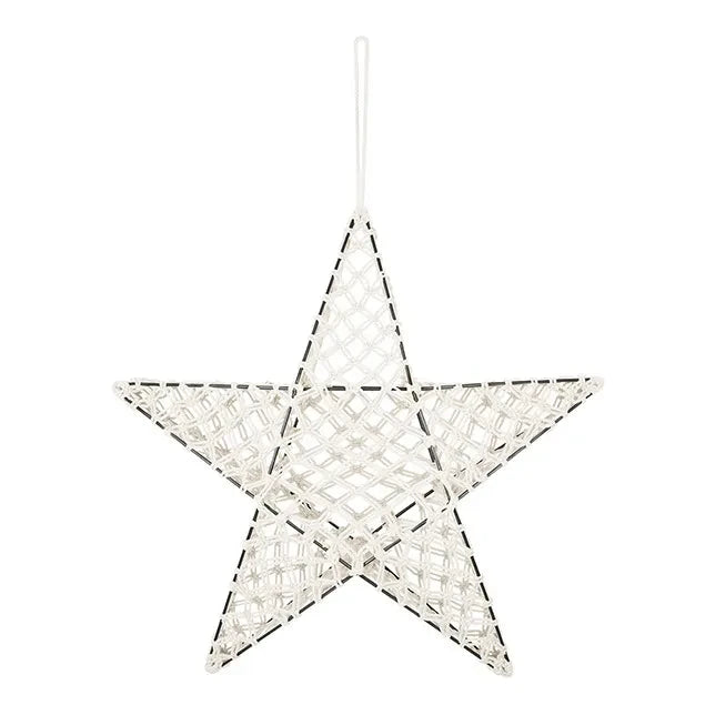 Número 74 - Lámpara estrella de macramé | Natural S000