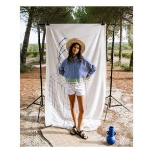 Tinsels - Camisa de rayas de madera | Azul