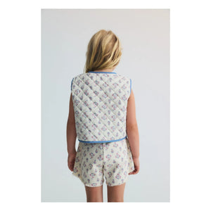 the new society - Chaleco sin mangas con estampado floral Clavel | Crudo