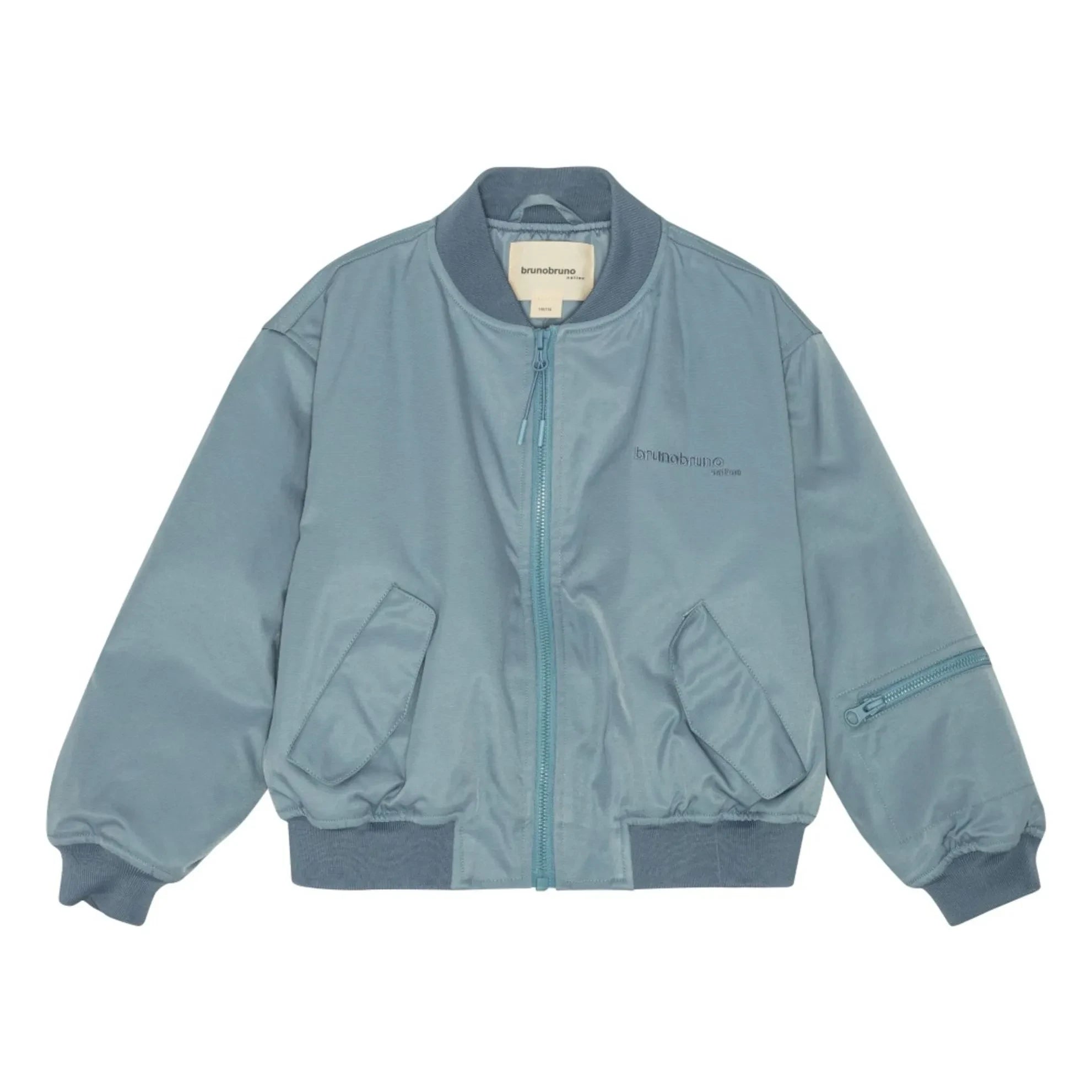 brunobruno nation - Chaqueta bomber de fibra reciclada Adrian | Azul Claro