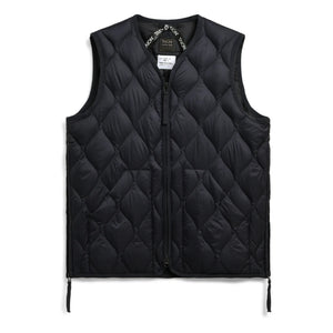 Taion - Chaleco sin mangas militar unisex con cremallera de nailon | Negro