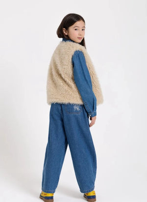 Hundred Pieces - Joyce Chaqueta sin mangas de pelo | Beige