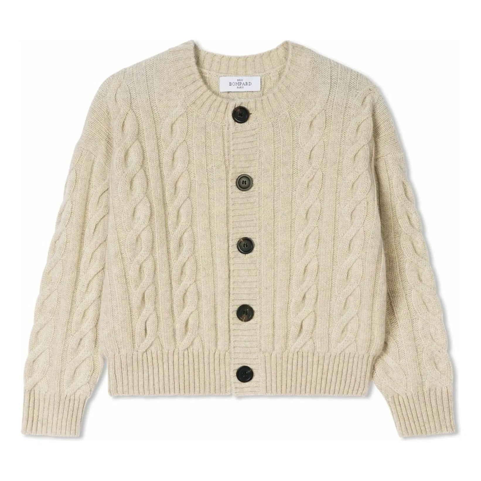 Bompard - Cárdigan de cachemir trenzado | Crema