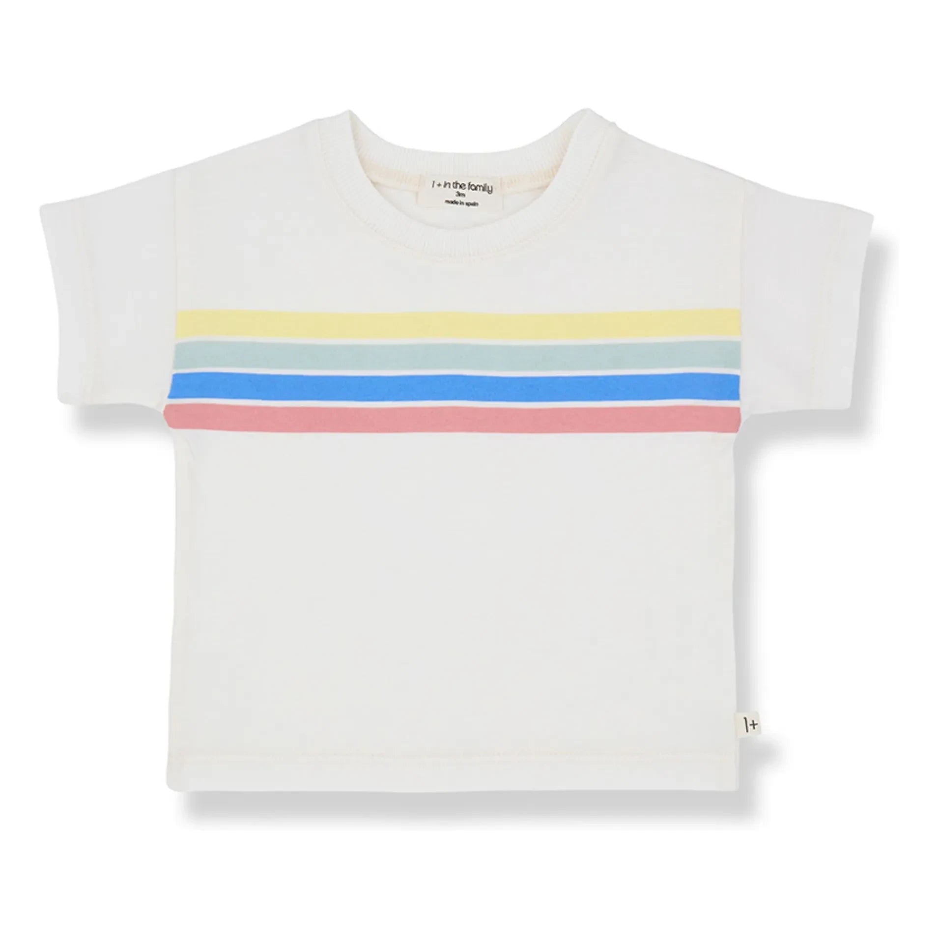 1+ in the family - Camiseta Rayas Alayor | Blanco