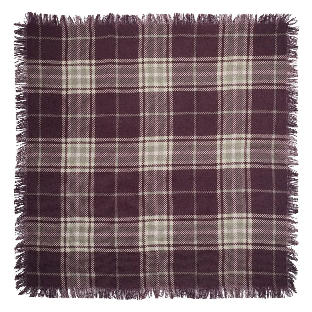 Bompard - Swann Tartan Mini Pañuelo de Cachemira | Garnet