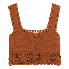 Louise Misha - Top de algodón Alda | Caramelo