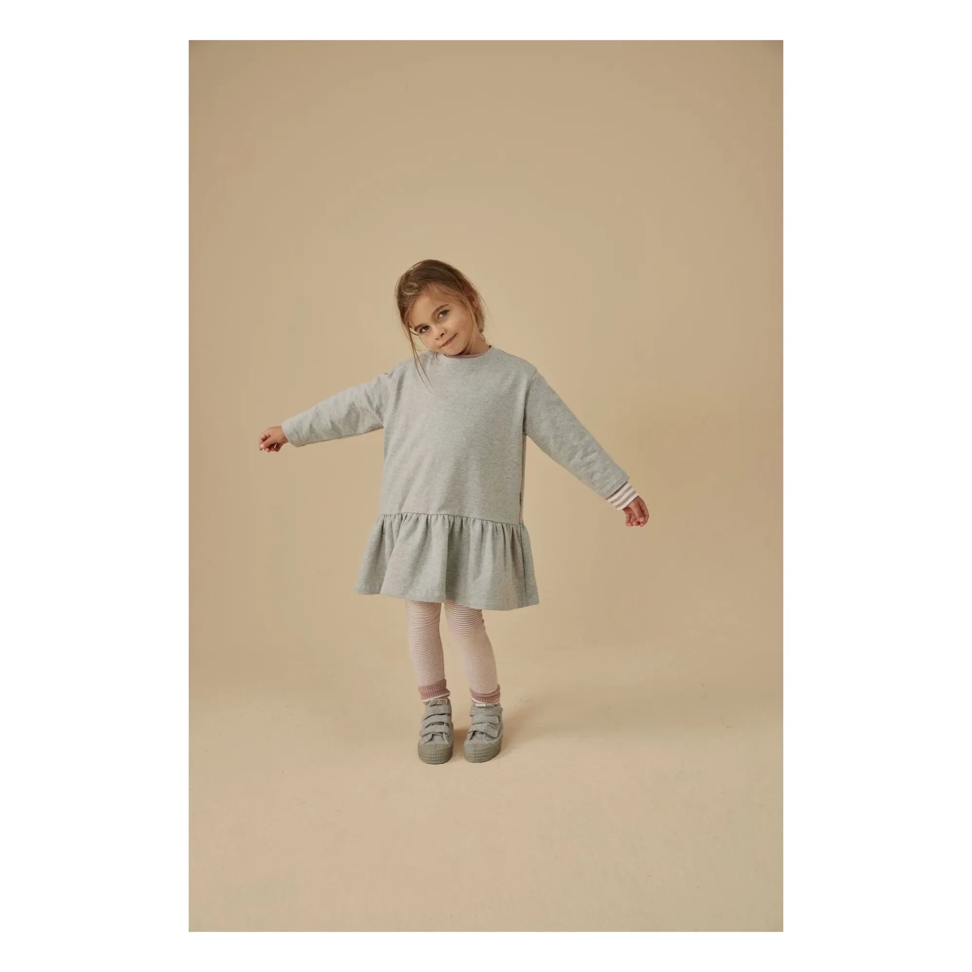 Gray Label - Vestido de algodón orgánico | Gris