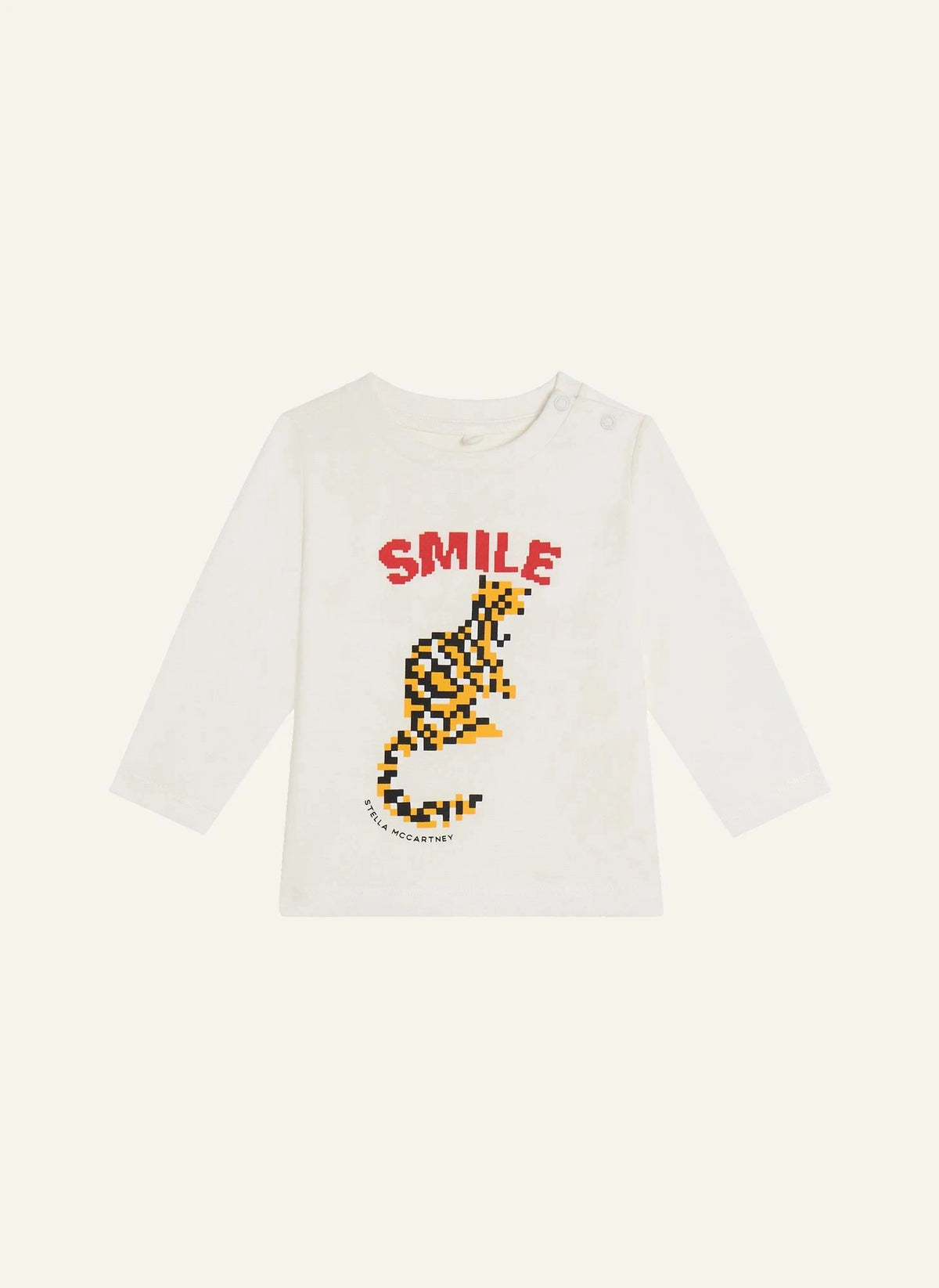 Stella McCartney Kids - Smile camiseta de algodón orgánico | Marfil