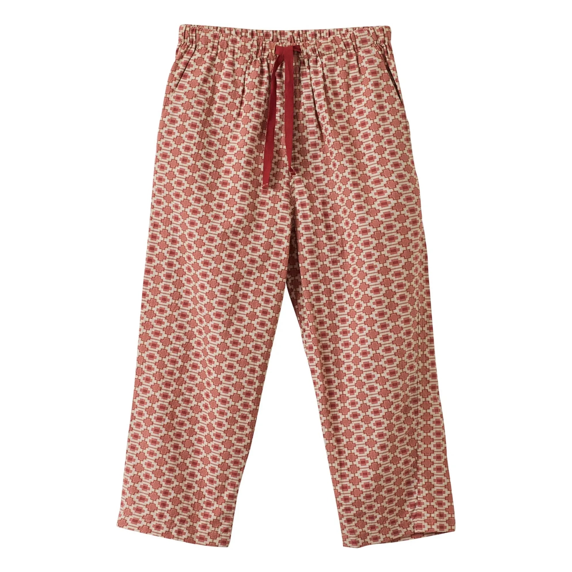 Caramelo - Leda Pantalón Geométrico | Rojo teja