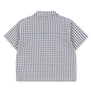 Konges Sløjd - Camisa de algodón orgánico Kim Carreaux | Azul