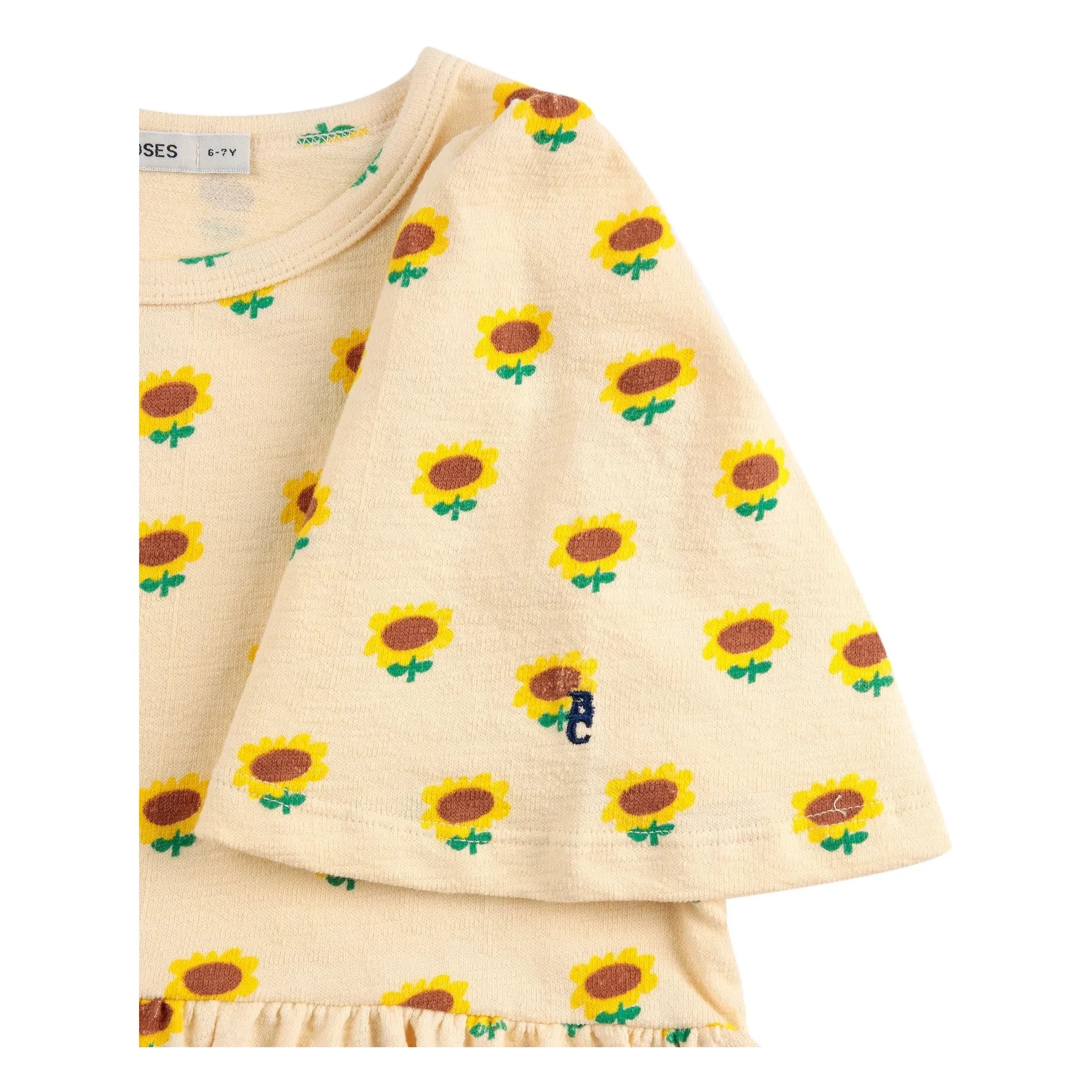 Bobo Choses - Vestido de algodón orgánico Girasol | Crema