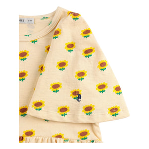 Bobo Choses - Vestido de algodón orgánico Girasol | Crema
