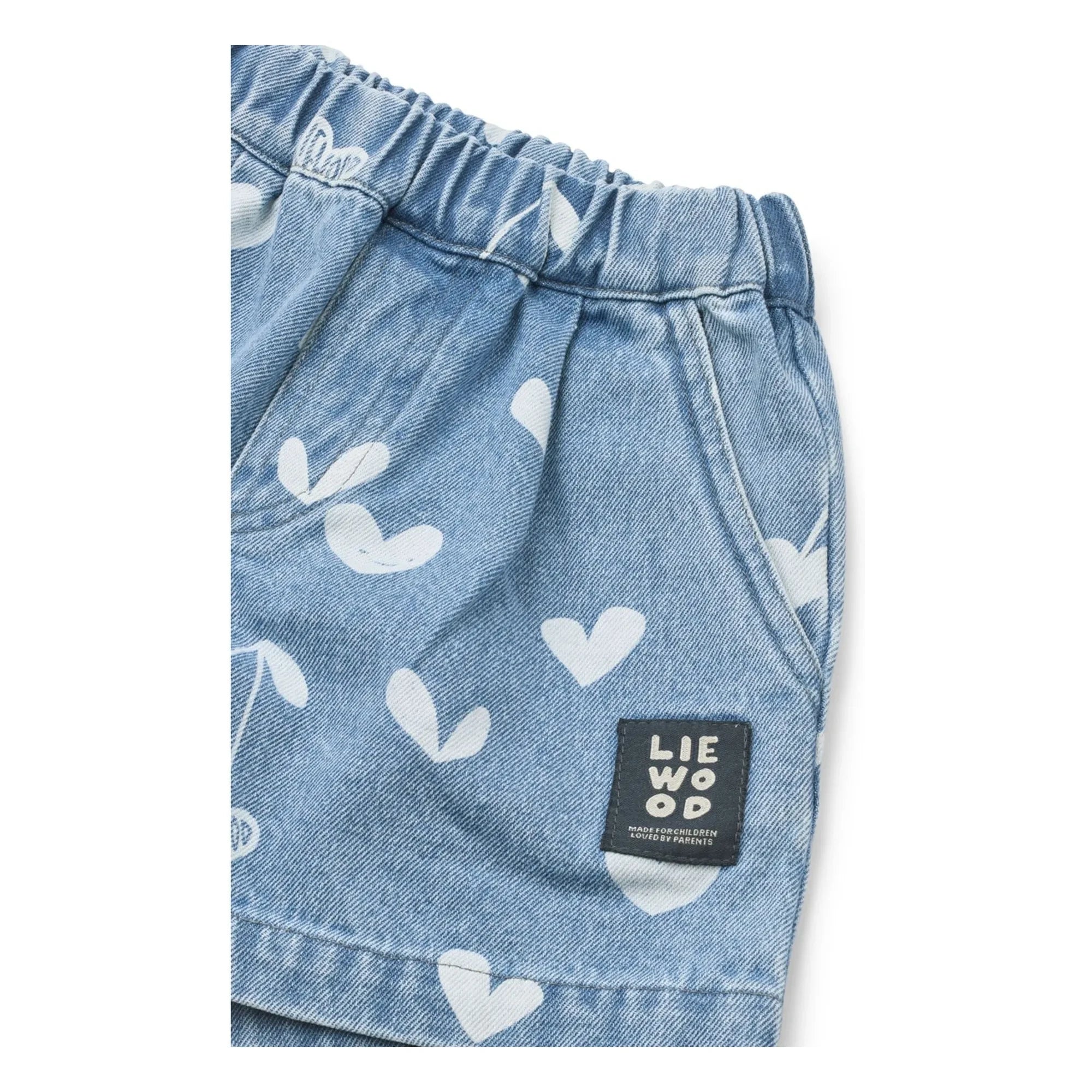 Liewood - Pantalón corto vaquero Borrisa Corazones | Azul